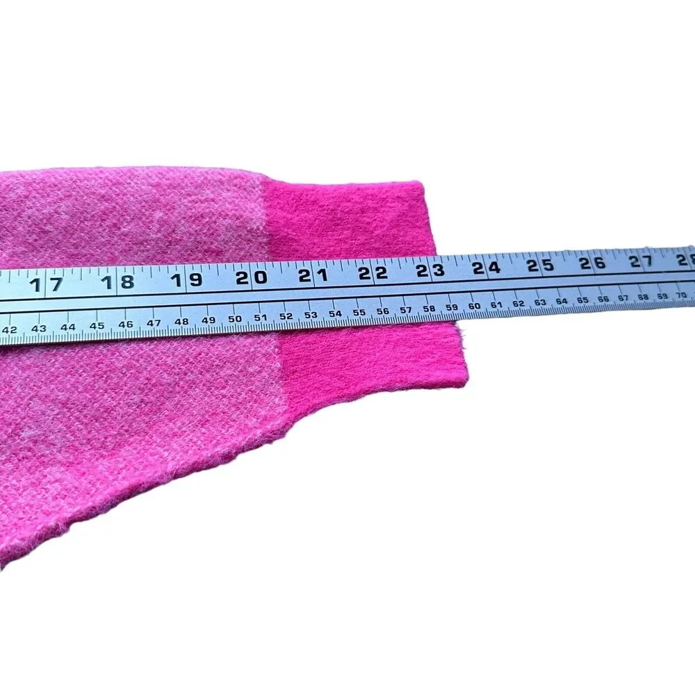 Free People Sweater Weather‎ Women’s Small Pink Knit Scoop V-Neck High Low Nylon